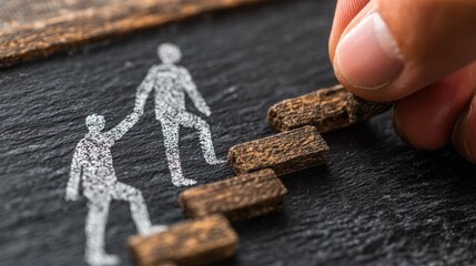 Helping Hand Leadership Concept