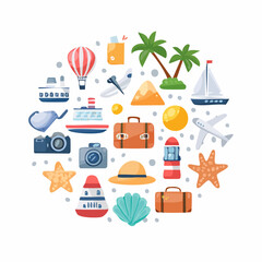 Whimsical Vacation Essentials A Colorful Collection for Travel Enthusiasts