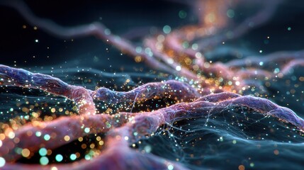 Glowing protein networks and new molecular traffic inside a microscopic cell