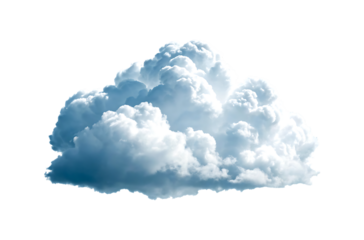 Realistic 3d cumulus cloud isolated atmospheric element isolated on transparent background