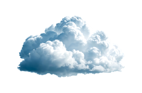 Realistic 3d cumulus cloud isolated atmospheric element isolated on transparent background - Powered by Adobe