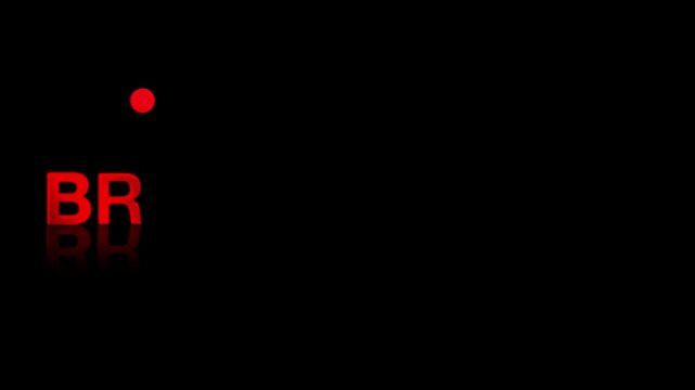animated jumping or bouncing ball Breast Cancer text word lettering typography glow neon reveal, Bright letters jump in the inscription theme video,motion seamless loop red type on black background gr
