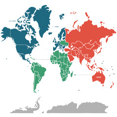 vector map of the world