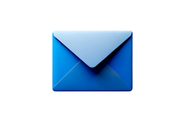 Blue mail envelope icon png flat email communication symbol modern digital message symbol isolated on transparent background
