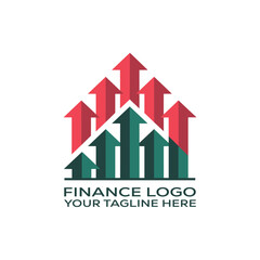 Modern Finance Logo with Growth Arrows for Business and Investment Branding