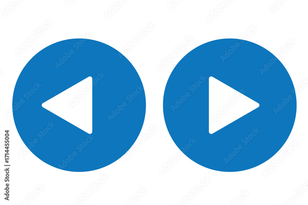 Aufkleber black and blue button music play button set. play button icon set. start symbol vector illustration 