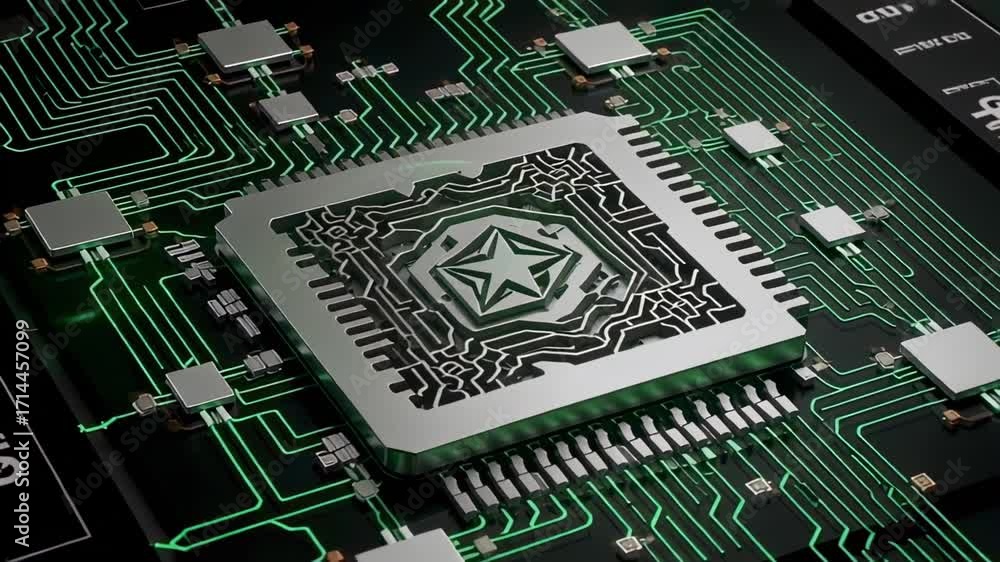 Poster understanding the future of technology: exploring the intricate details of a circuit board design