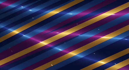 Abstract Diagonal Stripes with Light Effects and Vibrant Colors.