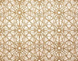 Intricate geometric pattern in beige and gold