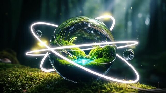 Captivating Forest Terrarium: Exploring Nature, Science, and Futuristic Design Elements