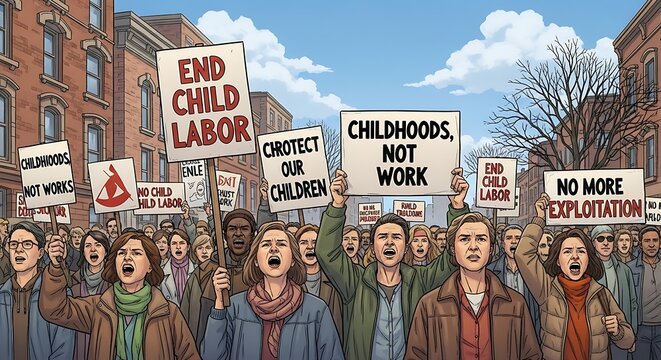 Protest Against Child Labor. (1)