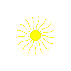 Yellow Sun Vector Illustration
