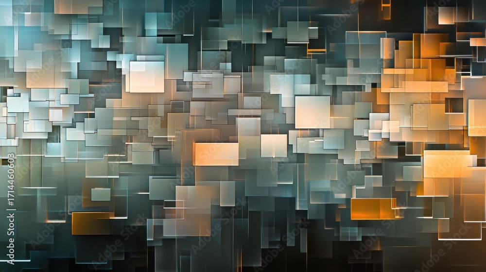 Poster abstract geometric background with colorful rectangles and squares