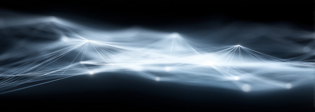 Holographic brain activity visualization, glowing neural connections