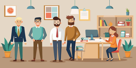 Business planning concept illustration on beige background
