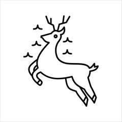 Christmas reindeer icon.