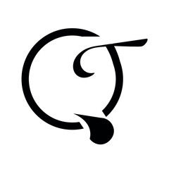 Abstract letter qt logo design.