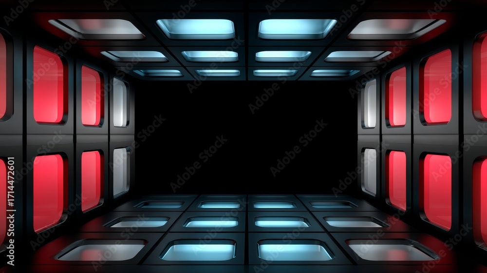 Poster futuristic digital network connect abstract background dark mode environment ai-enhanced glow viewpo