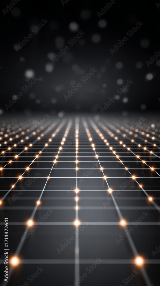 Poster abstract digital network background with glow effects futuristic data interface wired grid concept t