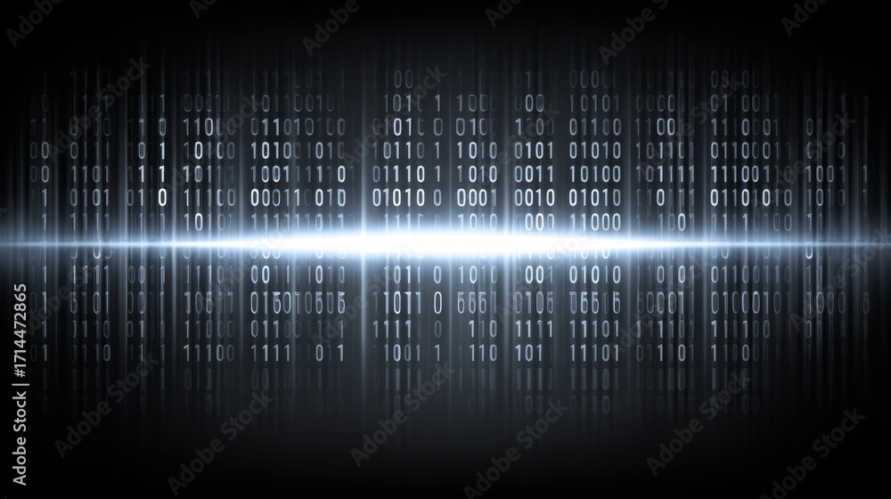 Poster digital network connections in a futuristic abstract background with luminous borders