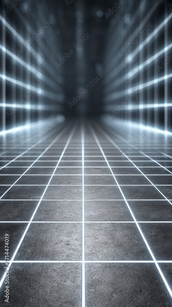 Poster digital network glow abstract holographic ai data grid background connecting ideas immersive environ