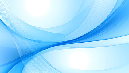 Abstract modern background with flowing transparent blue waves and light effects