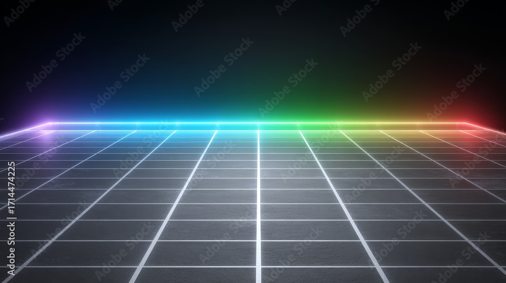 Aufkleber illuminated digital network abstract background gigapixel visualization hypermodern concept in a dar