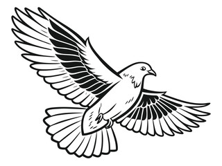 Obraz premium dove of peace vector illustration
