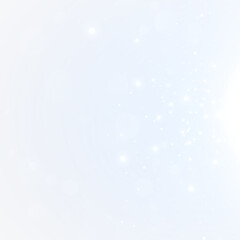 Blue light sparkle background with bokeh effects and shining particles PNG overlay for design projects