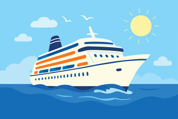 cruise ship in the sea