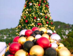Blurred Christmas decorations