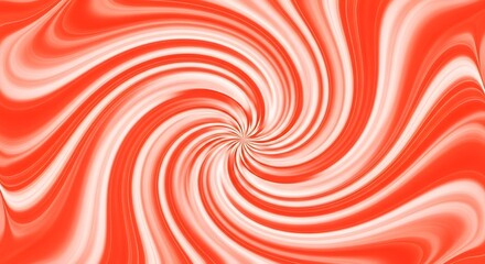 A vibrant swirl of red and white stripes creates a dynamic and eye-catching abstract design.