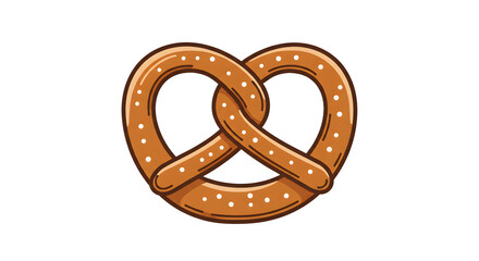 Soft Pretzel with Salt Crystals and Brown Background png clear alpha channel cutout isolated on transparent background