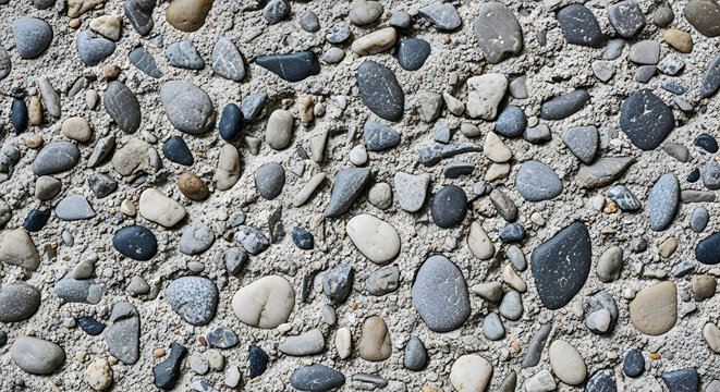 Pebble Concrete Texture - A Close-Up View of Exposed Aggregate.