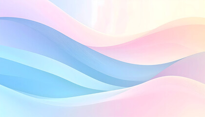 Soft pastel abstract background with smooth flowing waves and gentle gradients