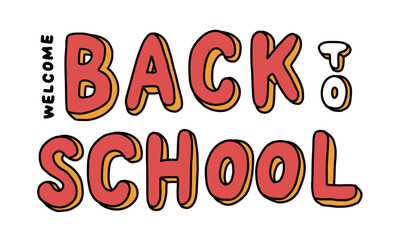 新学期が始まるタイトル　イラストロゴ