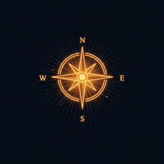 불빛으로 형상화시킨 나침반의 정경