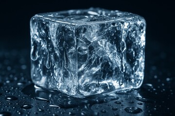 Obraz premium Transparent ice block