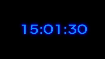 Counting timer clock animation. 60 hours timer animation.