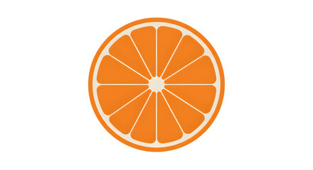 Vibrant Orange Slice Graphic with Soft Gradient Background png clear alpha channel cutout isolated on transparent background