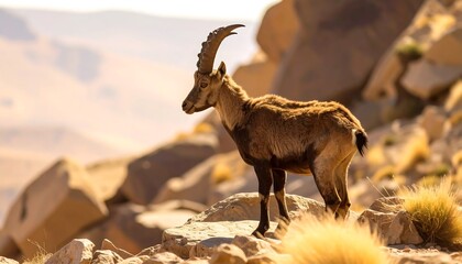 Mountain goat on rocky terrain