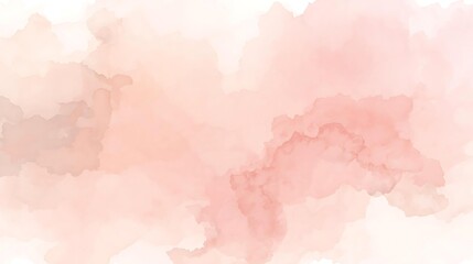 Obraz premium Soft watercolor splashes in delicate shades of pink and peach, creating an abstract, dreamy background.