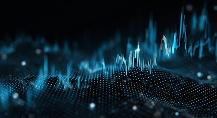 Abstract financial graph with upward trend, highlighting data analysis and digital economy