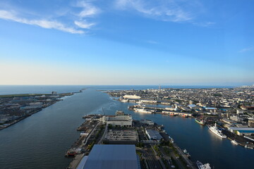 Naklejka premium 朱鷺メッセ展望室からの眺め（新潟県）