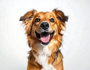 A joyful canine's radiant grin