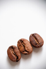 Close-up of freshly roasted coffee beans