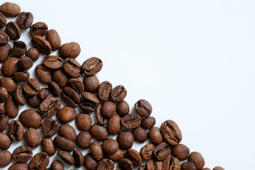 Close-up of freshly roasted coffee beans