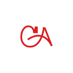 Creative logo design with initial letter C and A