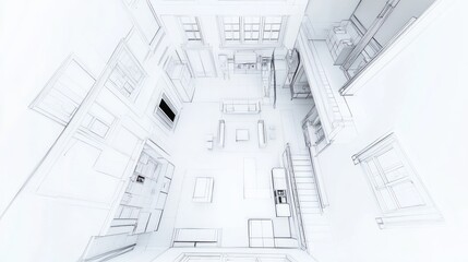 Architectural interior design plan