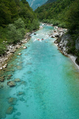 Fototapeta premium Socca Fluss Slowenien